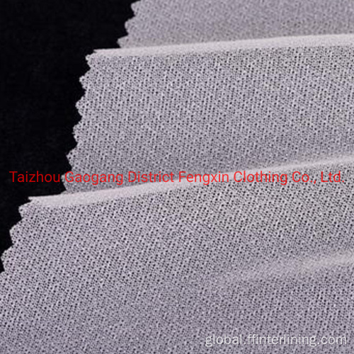 Double Dot Fusible Interlining 100D*100D woven fusible garment interlining Supplier